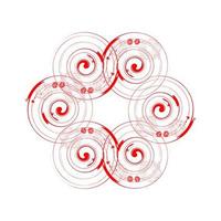 Abstract Geometric art. Speed lines in circle form. Vector illustration