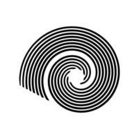 Geometric Snail Shell logo. flat vector illustration