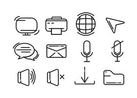 A set of computer icons and for the Internet vector