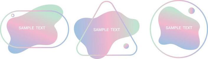 Set of abstract templates for presentation in soft gradient colors. Vector art