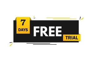 Vector 7 days free trial access vector illustration