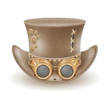 retro Steampunk estilo sombrero vector ilustración aislado en blanco antecedentes