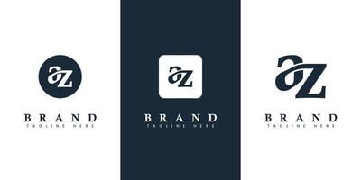 Modern and simple Lowercase AZ Letter Logo, suitable for any business with AZ or ZA initials. vector