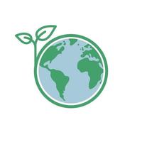 Planet earth icon with leaf protecting it. Save the world, eco-friendly symbol. Protect the environment. vector