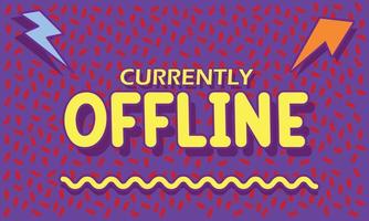 Offline Retro Style Background vector