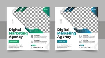 set of editable banner ads. Digital marketing social media post template vector