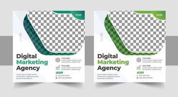 Digital marketing agency social media post template Corporate Business Promotion Social Media Web Banner vector