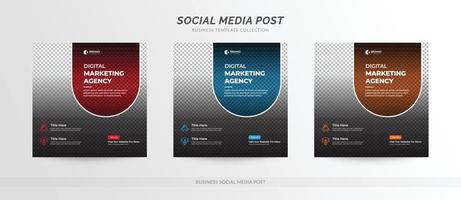 Digital business marketing social media post banner template vector