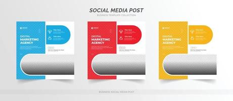 Digital business marketing social media post banner template vector