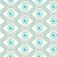 Vector pattern with open eyes