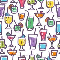 Retro pattern for cocktail party vector