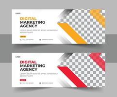 digital marketing agency Business Facebook cover photo for social media, Corporate ads, and discount web banner vector template design