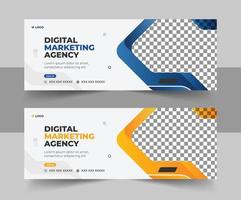 digital marketing agency Business Facebook cover photo for social media, Corporate ads, and discount web banner vector template design