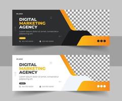 digital marketing agency Business Facebook cover photo for social media, Corporate ads, and discount web banner vector template design vectorPrint