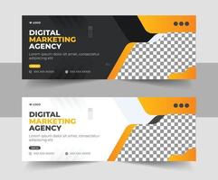 digital marketing agency Business Facebook cover photo for social media, Corporate ads, and discount web banner vector template design vectorPrint