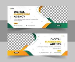 digital marketing agency Business Facebook cover photo for social media, Corporate ads, and discount web banner vector template design vectorPrint