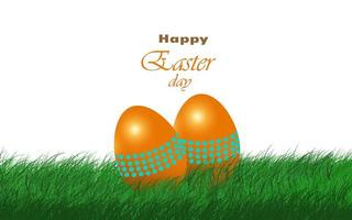 Easter poster and banner template with Easter eggs photo