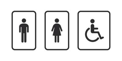 Restroom icons. Water closet. Simple toilet signs. Vector scalable graphics