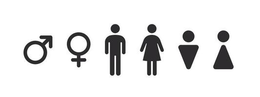 Restroom icons set. Toilet icons. Gender symbols. Vector scalable graphics