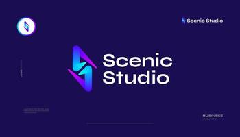 Creative and Vibrant Letter S Logo Design with Colorful Gradient Concept. Suitable for Business and Technology Logo vector