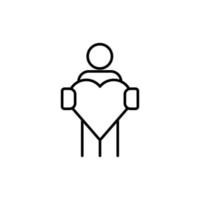 give love icon. outline icon vector