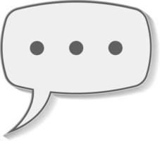 think oval buble speech icon with three dots vector