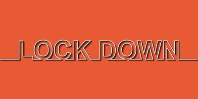 Lock down word with one line vector