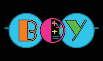 Cool Boy, Bad Boy, One Cool Boy, Kids T-shirts Design. vector