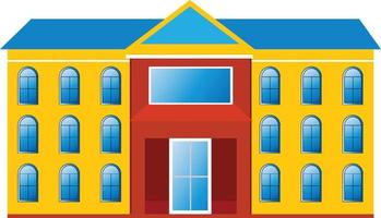 Cartoon style school building vector