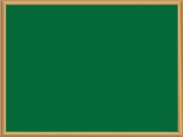 Green chalkboard with frame.Blackboard background with wooden border vector