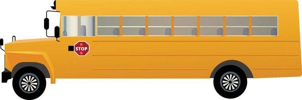 School bus side view vector