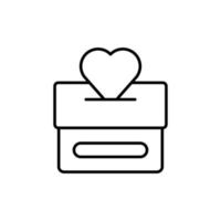 kindness box icon. outline icon vector