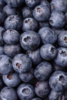 Delicious fresh blueberries on a textural black concrete background photo