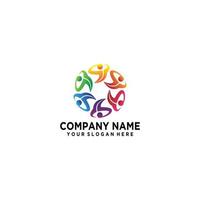 Human character logo vector