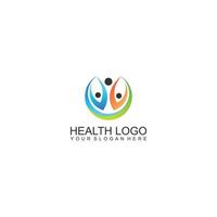 Human care logo design template vector