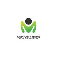 Human care logo design template vector