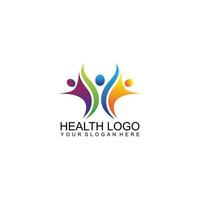 Human health logo design template vector