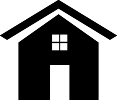 hogar icono aislado en transparente antecedentes. negro símbolo para tu diseño. png