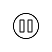 pause icon vector. perfect for multimedia player interface button and any purposes vector