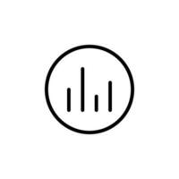 equalizer icon vector. perfect for multimedia player interface button and any purposes vector