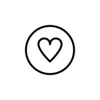 heart shape for favorite icon vector. perfect for multimedia player interface button and any purposes vector