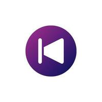 previous track icon vector. perfect for multimedia player interface button and any purposes vector