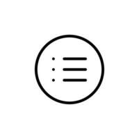 three lines menu icon vector. perfect for multimedia player interface button and any purposes vector