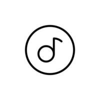 music note icon vector. perfect for multimedia player interface button and any purposes vector