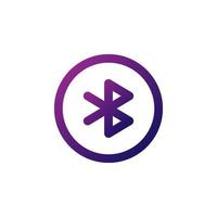 bluetooth icon vector. perfect for multimedia player interface button and any purposes vector