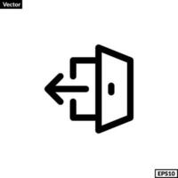 exit door sign for any purposes. sign out icon vector