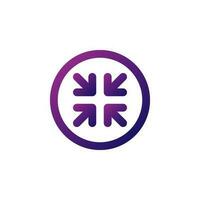 minimize icon vector. perfect for multimedia player interface button and any purposes vector