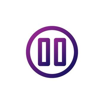 pause icon vector. perfect for multimedia player interface button and any purposes vector