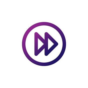 forward icon vector. perfect for multimedia player interface button and any purposes vector