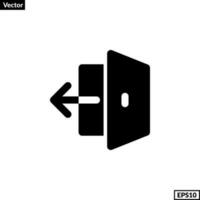 exit door sign for any purposes. sign out icon vector